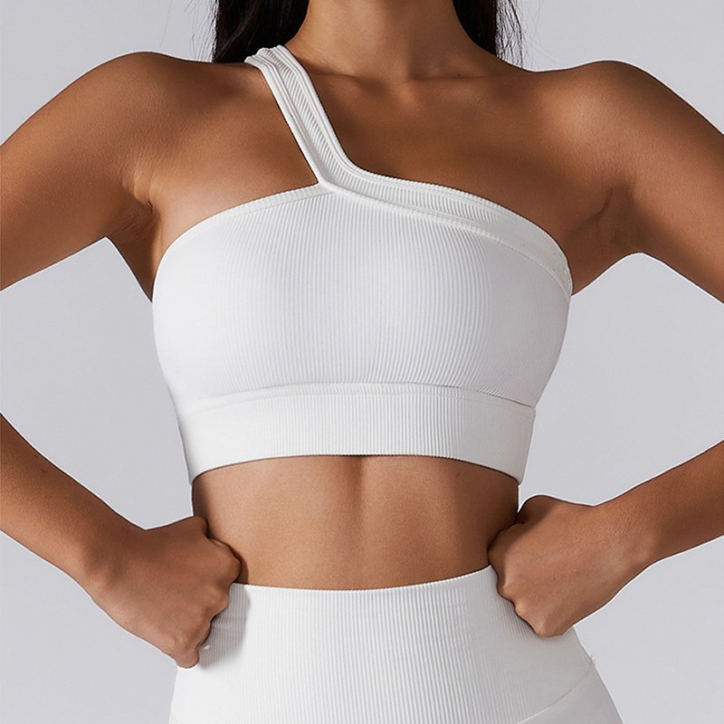 Αθλητικό σουτιέν One Shoulder Ribbed